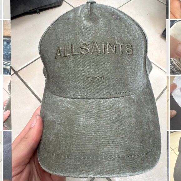 All Saints Green Logo Print Baseball Cap - Picture 6 of 8